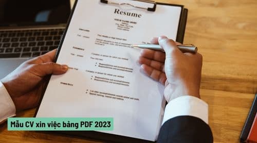 Tải mẫu CV xin việc File PDF+Word đơn giản, miễn phí