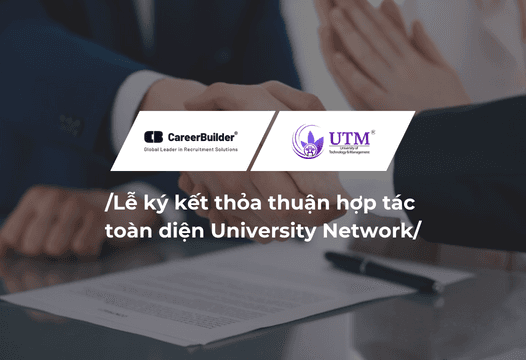 Lễ ký kết hợp tác Cổng thông tin việc làm Trường Đại học Công nghệ và Quản lý Hữu nghị (UTM)