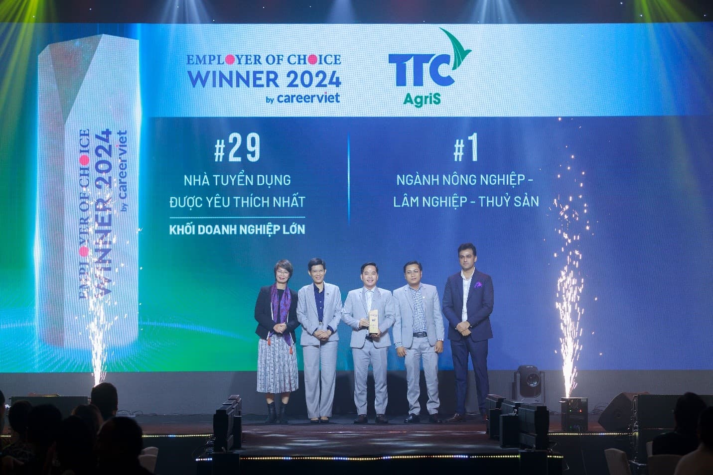 TTC AgriS vinh dự 2 năm liền đứng Top 1 Ngành Nông nghiệp – Lâm nghiệp – Thủy sản tại lễ trao giải “Nhà tuyển dụng yêu thích 2024”