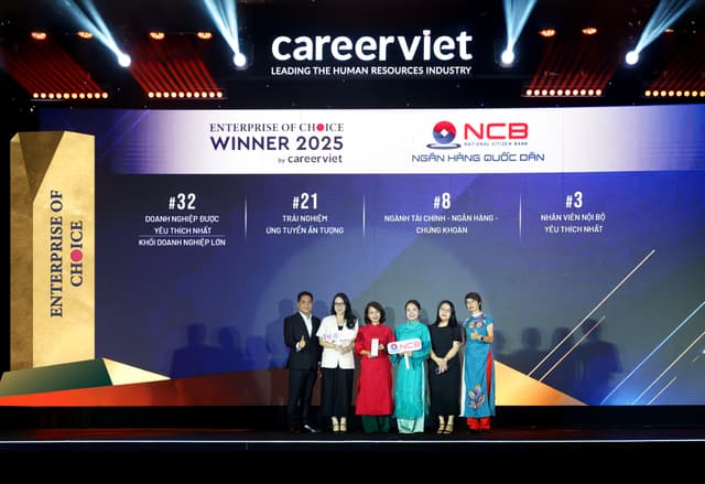 NCB được xướng tên trong Top 3 “Doanh nghiệp được nhân viên nội bộ yêu thích nhất”