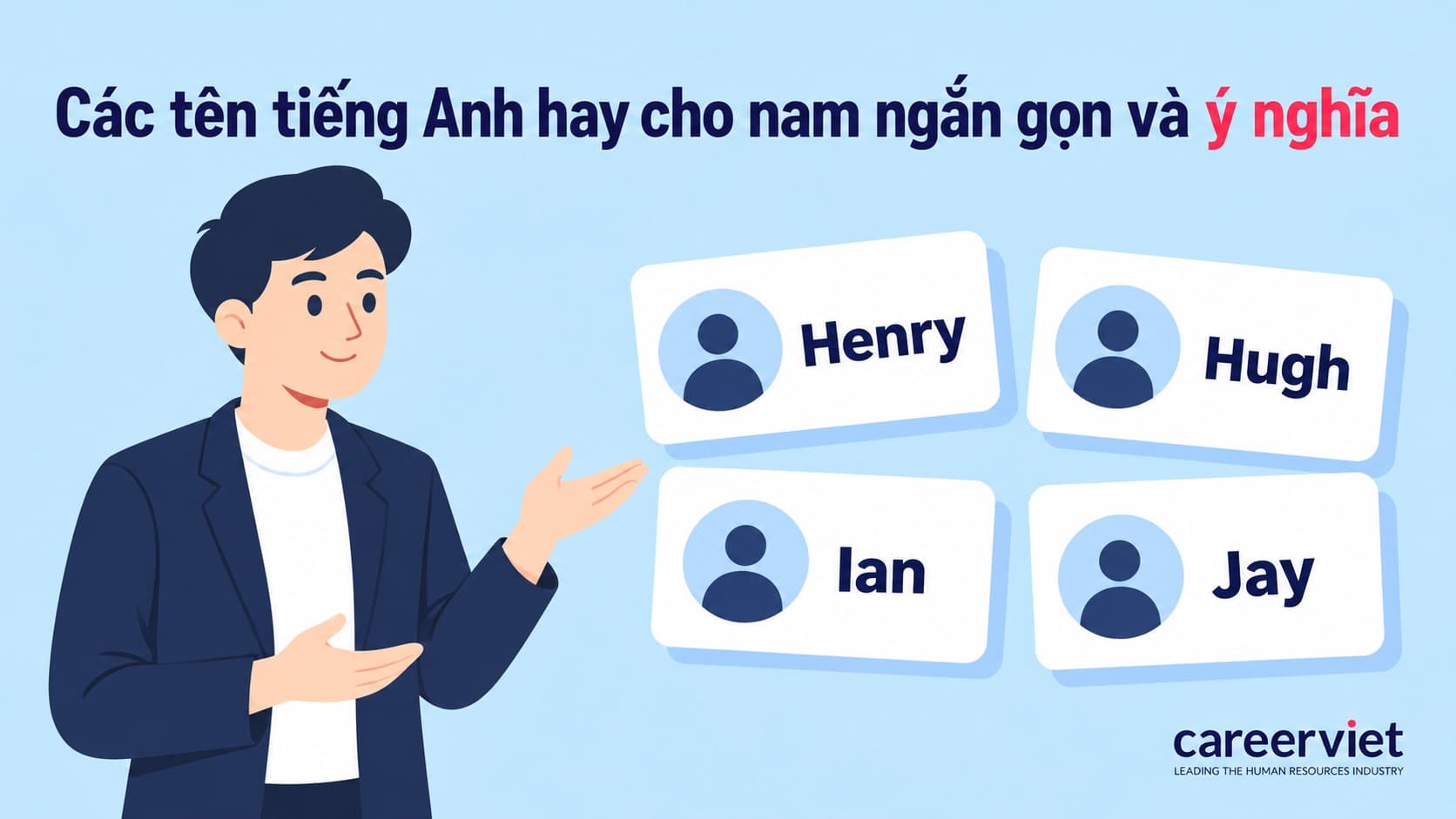 1001+ Các tên tiếng Anh hay cho nam ngắn gọn và ý nghĩa