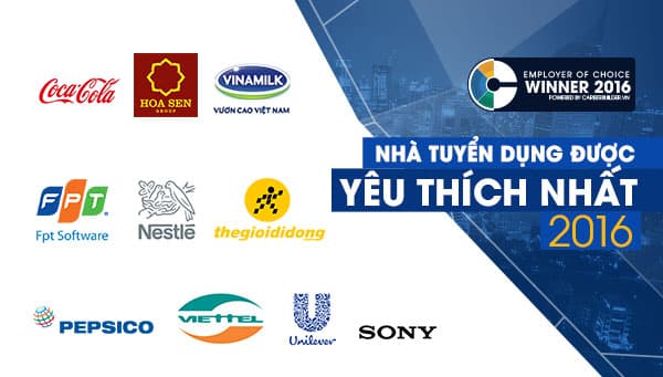 CareerViet Việt Nam công bố “Top 10 Nhà tuyển dụng được yêu thích nhất 2016”